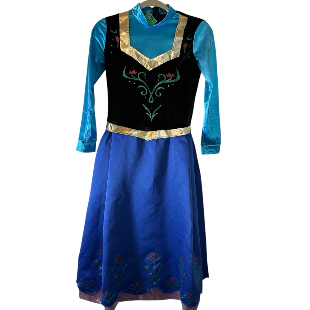 Disney Frozen, Princess Anna Blue Costume Dress Girls Size Medium